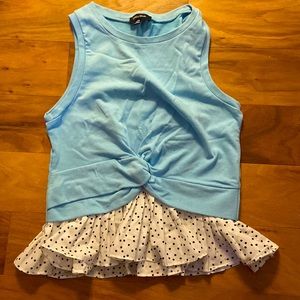 Anthropologie polka dot top